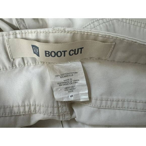 GAP Boot Cut Khaki Classic 5 Pocket All Cotton Jeans Sz 4R - Picture 4 of 4